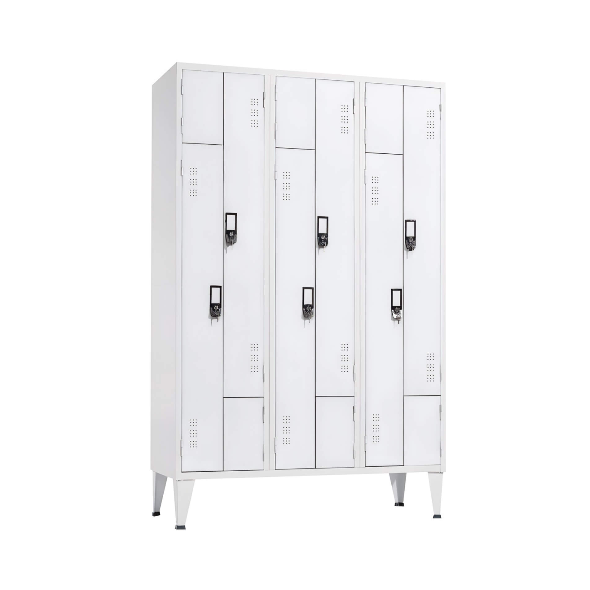 Product Triple Cabinet Z door, 6 lockers, Metal